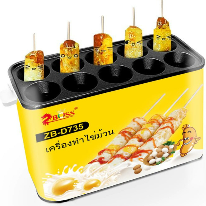 เครื่องทำไข่ม้วน10ช่อง  เมนูไข่ อาหารเช้าทําไข่ม้วนZB-D735 ไฟฟ้า 🙏🙏พร้อมส่ง🎉🎉