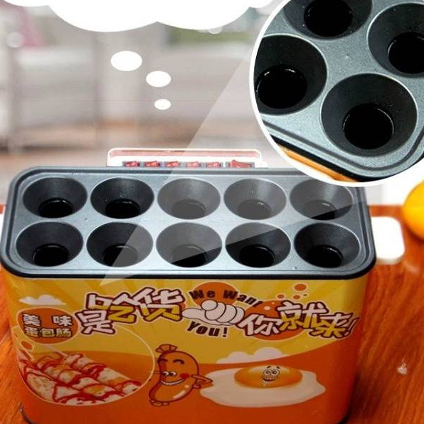 ม้วนไข่  อาหารเช้าZB-D735 เครื่องทําไข่ม้วน 10ช่อง ไฟฟ้าเครื่องทำไข่ม้วน🎯🎯 - รูปที่ 6