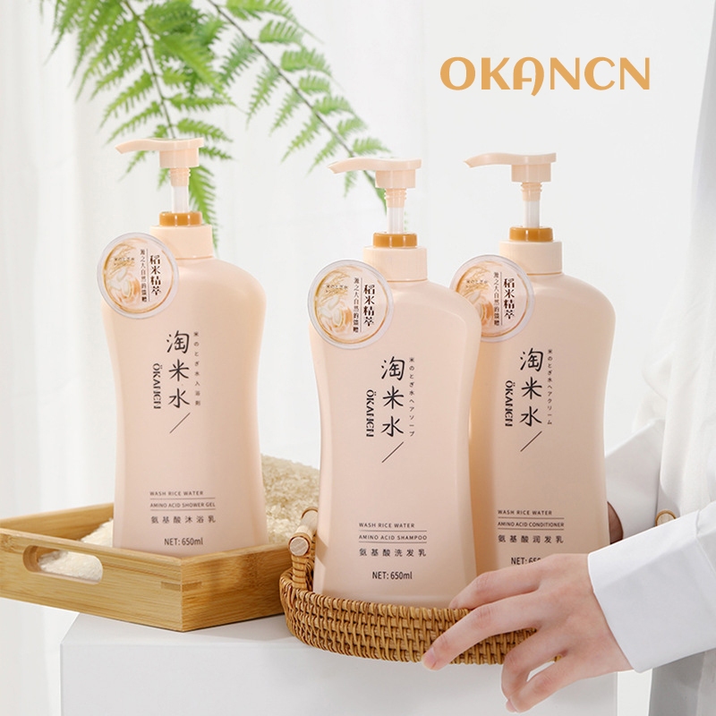 ยาสระผมขจัดรังแค ใช้แล้วทิ้ง มีสินค้า Okanen Shampoo O'galini Taomi Water Amino Acid แชมพูสระผม ครีมนวดตัว ให้ความชุ่มชื