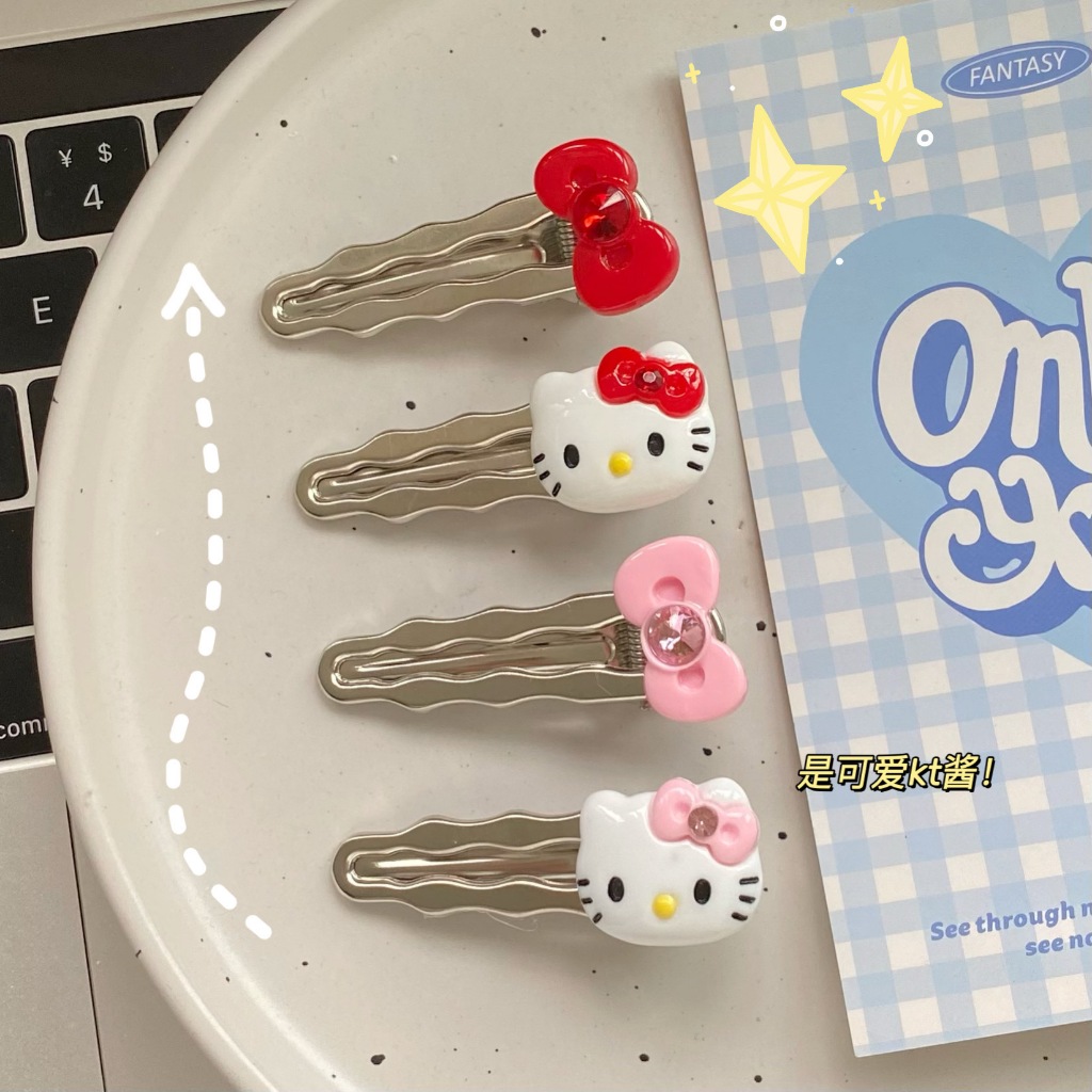 (พร้อมส่ง❤️) Ins Kitty clip y2k sweet cool กิ๊บคิตตี้ กิ๊บติดผม