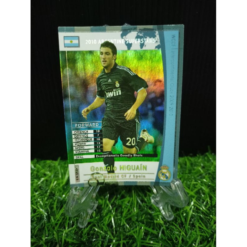 2009-10 Panini WCCF Argentina Stars Gonzalo Higuain Real Madrid refractor card
