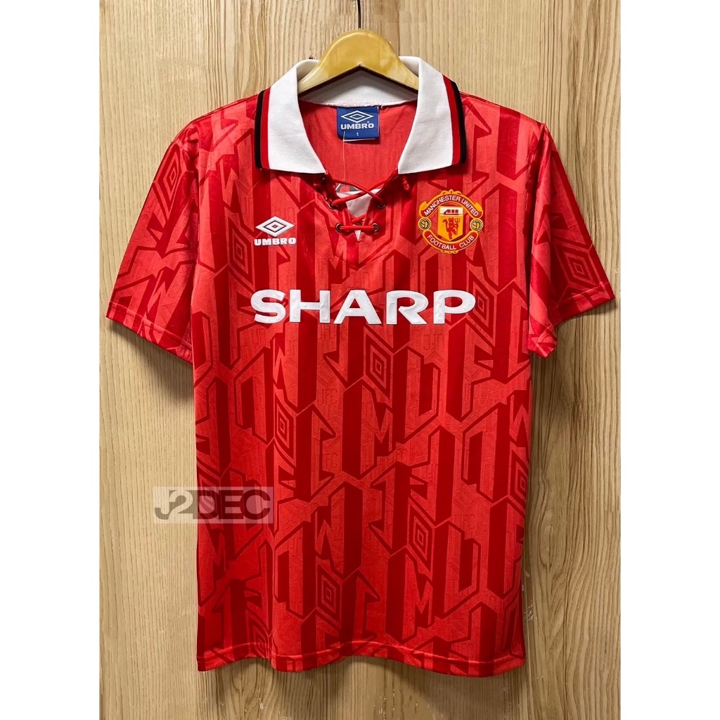 เสื้อฟุตบอล - [ย้อนยุค Retro.] - *แมนยุุ.* - (เหย้าปี. 1992.) - [สามารถเพิ่มชื่อนักเตะในตำนานได้. *David Beckham. #7 *]