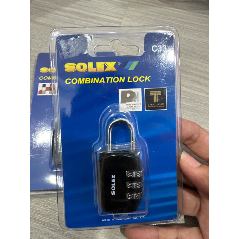 กุญแจรหัส SOLEX combination lock no.C33