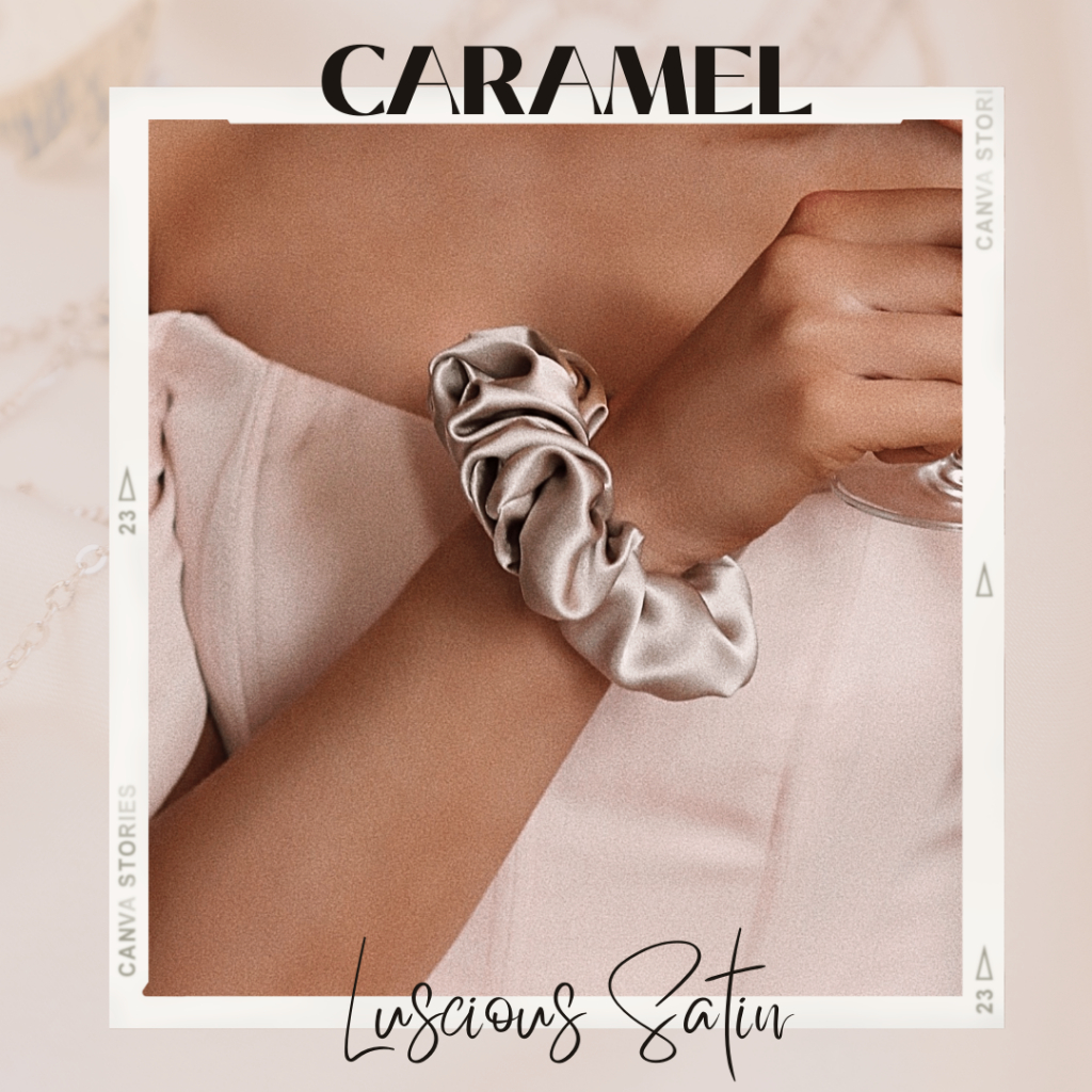 ยางมัดผม สี Sand ทำจาก Luscious Satin ยางรัดผม เนื้อนุ่มพรีเมี่ยม ไม่ดึเส้นผม ยางมัดผมน่ารักๆ ราคา ถูกที่สุด ดีลบีเคเค รูปภาพหลัก