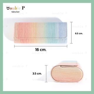 Double P กล่องแว่นตา VIII ทำจากหนัง ลวดลาย น่ารัก สีสันสดใส พกพาสะดวก กล่องที่ใส่แว่นตา