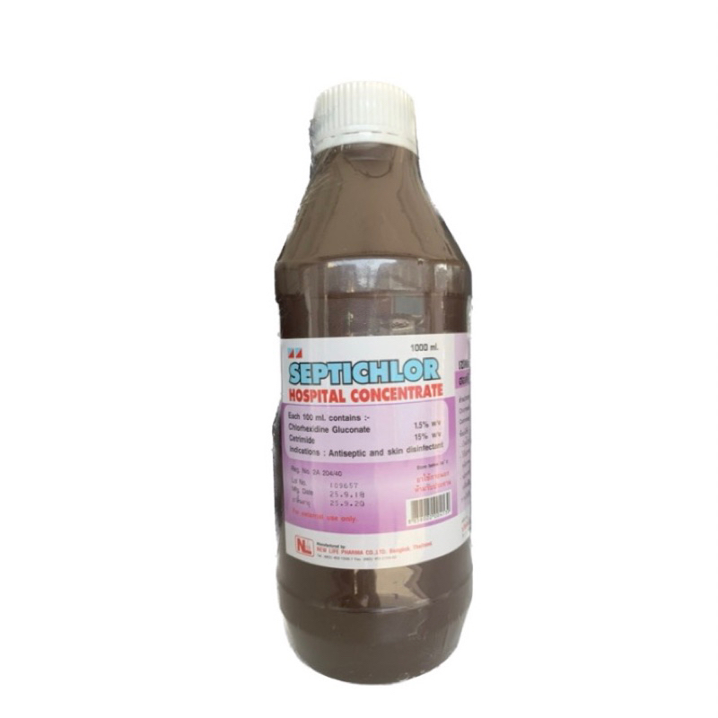 SEPTICHLOR เซพติคลอร์ 1000 ML. น้ำยาฆ่าเชื้อเกรดห้องผ่าตัดจากโรงพยาบาล