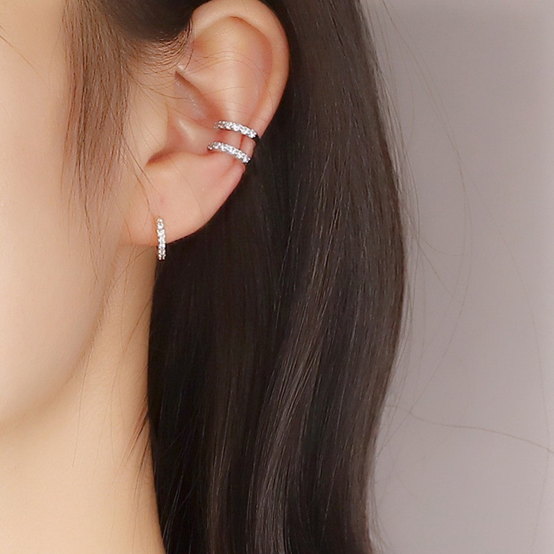 𝐄𝐚𝐫 𝐜𝐮𝐟𝐟 • ต่างหูหนีบ เอียคัพ เงินแท้s925 จิ๋วใส่ขอบหู(E38)
