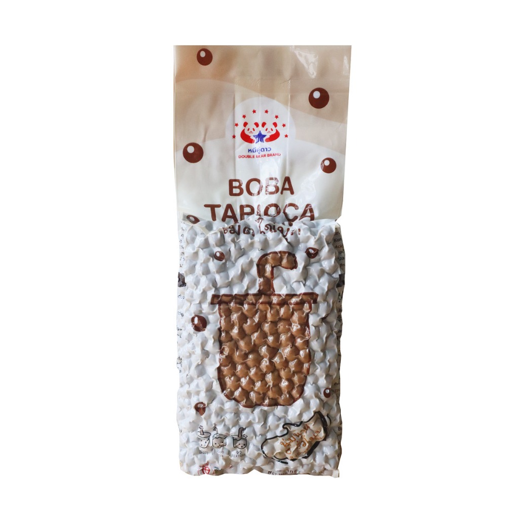 เม็ดไข่มุกดำ ตราหมีคู่ดาว เนื้อนุ่มนาน 8 ชั่วโมงหลังต้ม ขนาด1กก.Exp02/2027