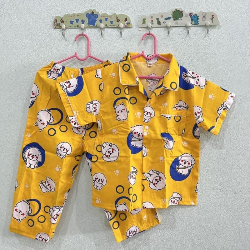 ชุดนอนเด็กp+p ผ้าคอตตอน (ไซส์3-4ขวบ)คอปก ขายาว/ขาสั้น  แขนสั้น