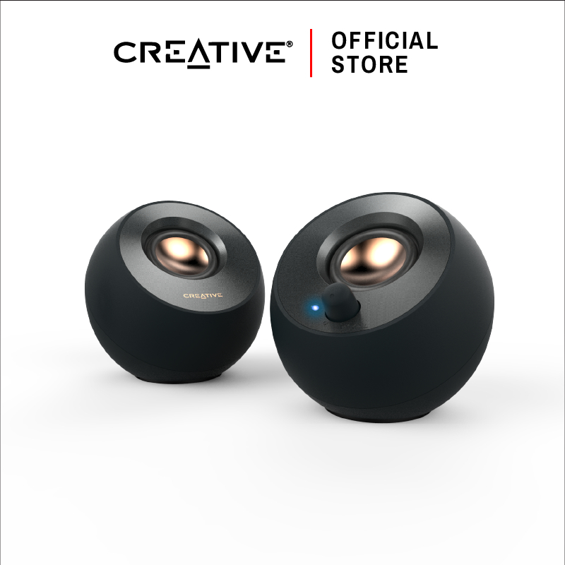 CREATIVE SPEAKER Pebble V2 Speaker 2.0 ลำโพงสไตล์มินิมอล ใช้พลังงานผ่านช่อง USB-C ลำโพง 2.0