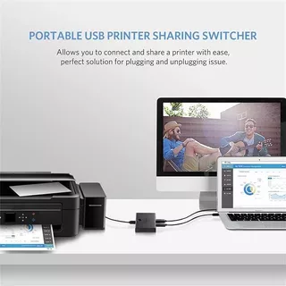 UGREEN USB 2.0 Sharing Switch 2x1 Black รุ่น 30345