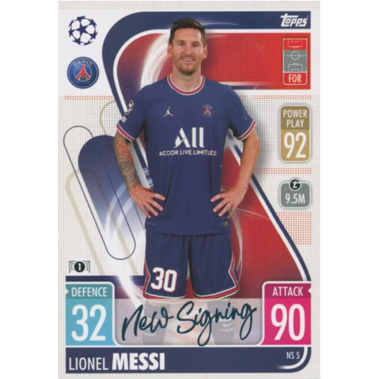 (ของแท้ 100%) การ์ดฟุตบอลแมตช์แอทแทค Match Attax 2021/22 Lionel Messi & Cristiano Ronaldo New SIGINI