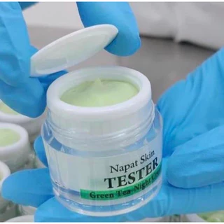 สินค้าพร้อมส่ง |ไนท์ครีมชาเขียว green tea night ครีมหน้าเด็กสูตรใหม่ up skin napat skin ขนาด 10กรัม ขนาด15กรัม