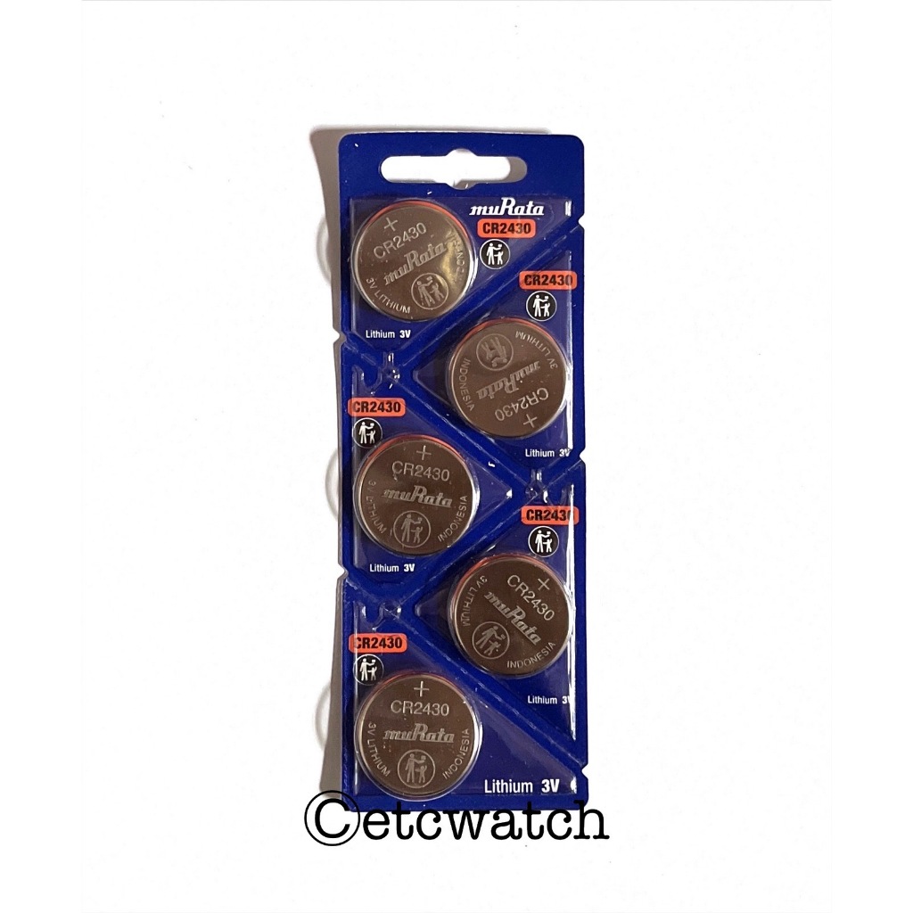 พร้อมส่ง> ถ่านกระดุม Murata CR2430 1แผง 5 ก้อน