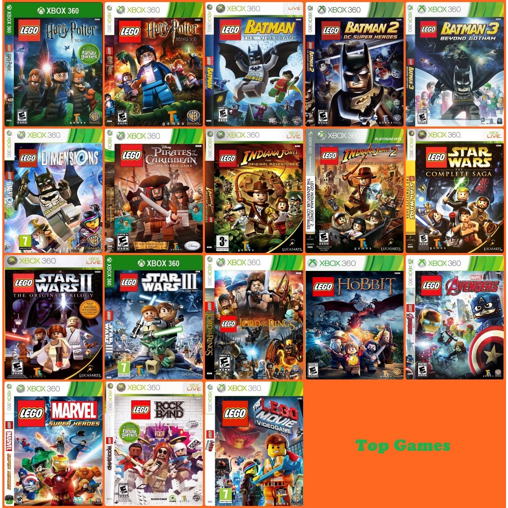 LEGO ALL   แผ่นเกม xbox 360 สำหลับเครื่องแปลง RGH/JTAC  LT2.0 LT3.0