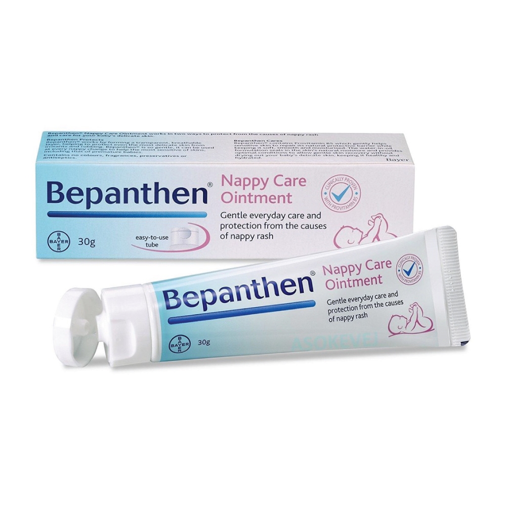 “Bepanthen  บีแพนเธน ออยเมนท์ ปกป้องดูแลผิวบริเวณผ้าอ้อม – โปรปัง