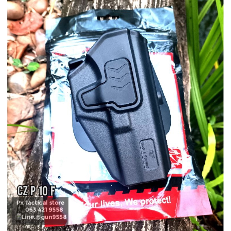 G&F ซองพกนอกโพลิเมอร์ CZ P 10F (ปลดล็อคนิ้วชี้)