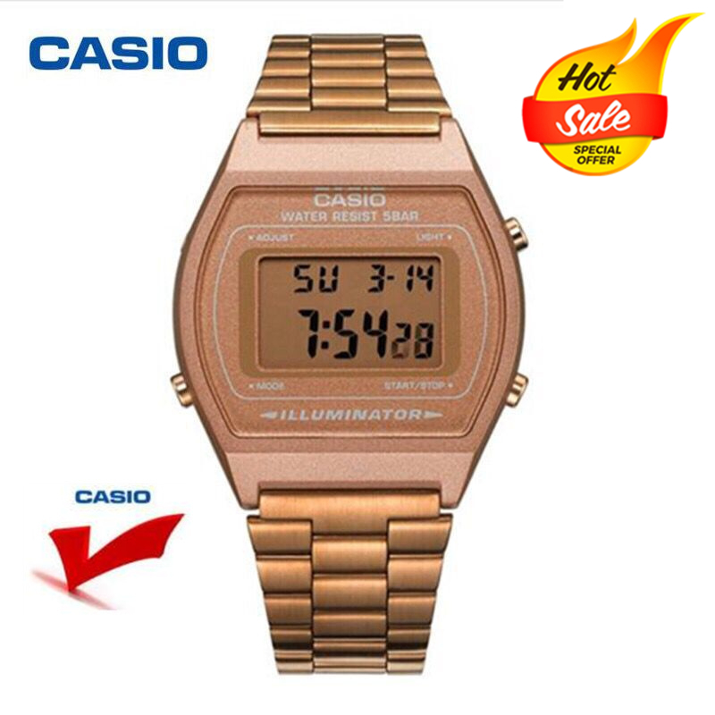 นาฬิกา Casio นาฬิกาข้อมือผู้หญิง B640WC-5ADF สายสแตนเลสเคลือบทอง (รับประกัน 1 ปี)