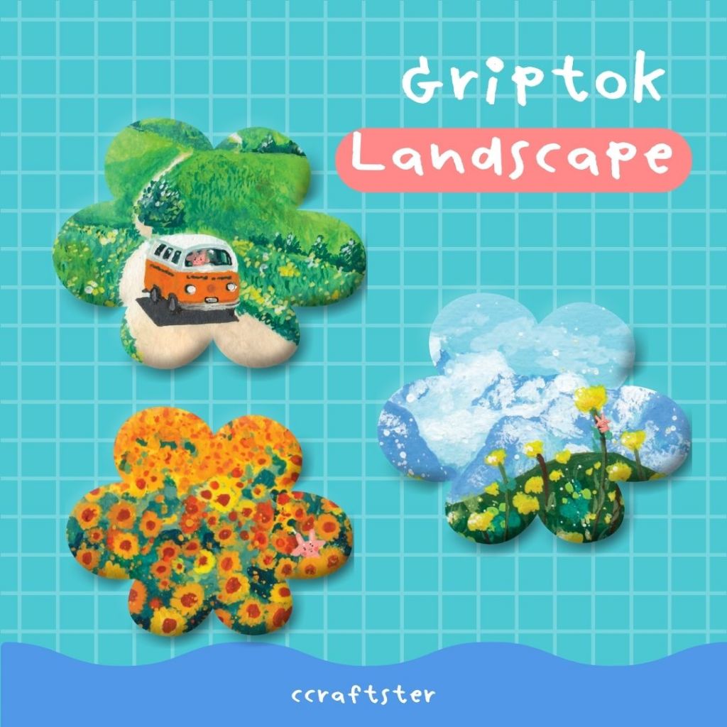 ccraftster - Acrylic Griptok กริ๊ปต็อก กริ้ปต้อก กริ้บต้อก ที่แปะมือถือ ที่ติดมือถือ (FREE สติกเกอร์ 3M)
