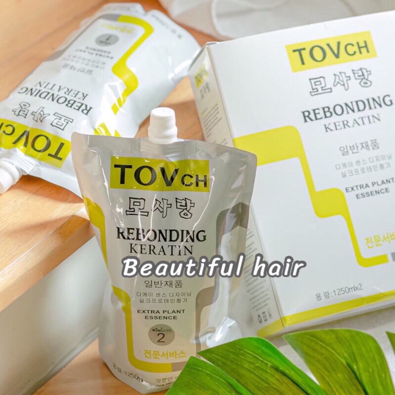 TOVch ครีมยืดผมเคราตินยอดนิยม | สูตรทำงานไว ไม่ต้องรอนาน | กลิ่นไม่ฉุน เบาแรงช่าง