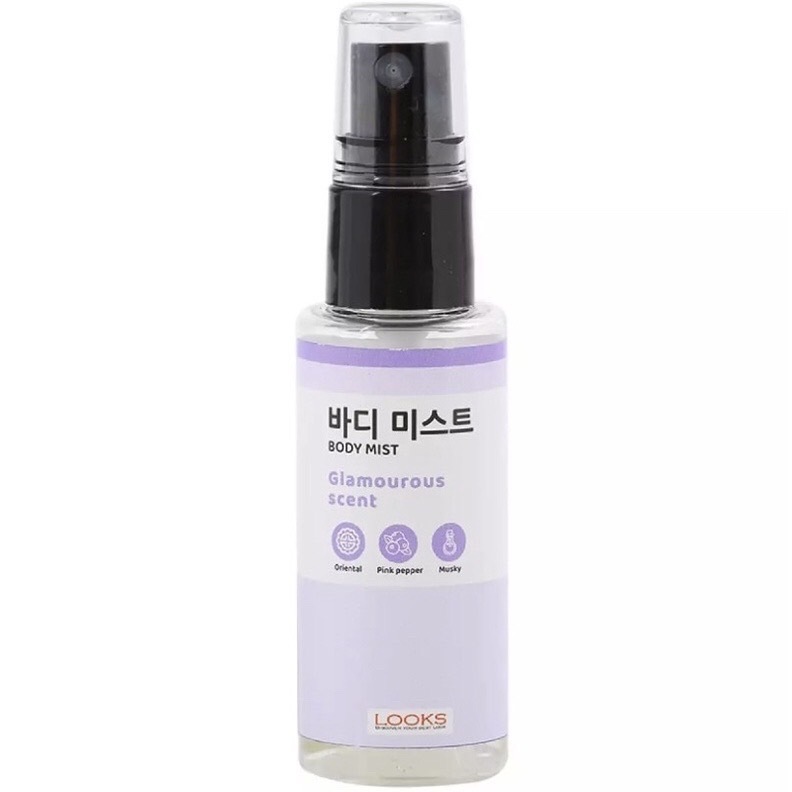 สเปรย์น้ำหอม สุดฮิต ลุคส์ บอดี้มิส LOOKS Body Mist กลิ่น Glamourous Scent 30 ml ฉีดแต่คำว่า หอมมมม