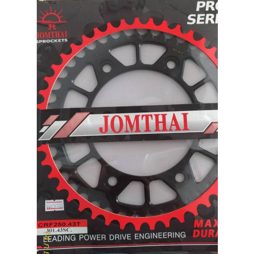 สเตอร์หลัง JOMTHAI CRF250R,M,L / CRF250 RALLY / CRM250 (6H) (520) 43T Rear sprocket jomthai CRF250R,