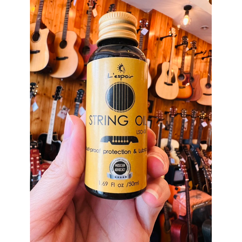 L'espoir น้ำยาเช็ดสาย String oil lso-05 Rust-proof propertion & Lubricant น้ำมันเคลือบกันสนิม ขนาด 50 ml.