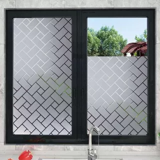สติกเกอร์ ติดกระจกบ้าน Window film กันแสงกันมองสุญญากาศ ฟิล์มฝ้าติดกระจก เพิ่มความเป็นส่วนตัว