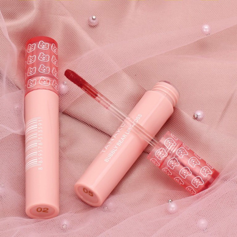 TANAKO BUBBLY BEAR LIP GLOSS (ทานาโกะ บับบลี้ แบร์ ลิปกลอส) ลิปหมีสุดฮิต สีชัด เม็ดสีแน่นติดทนกันน้ำ