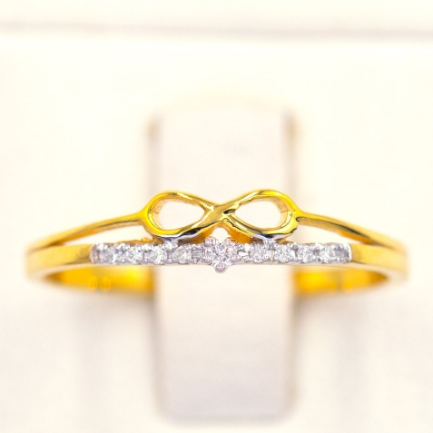 แหวนอินฟิก้านคู่ แถว แหวนเพชร แหวนทองเพชรแท้ ทองแท้ 37.5% (9K) ME036