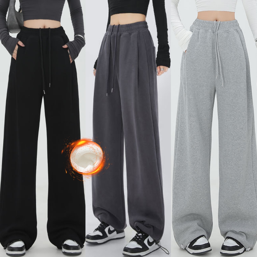ใส่ได้ 2 แบบ / M-3XL / 5 สี กางเกงวอร์มบุขน กางเกงขายาวบุขน รุ่น 2Style Chill Z294 กันหนาวติดลบ