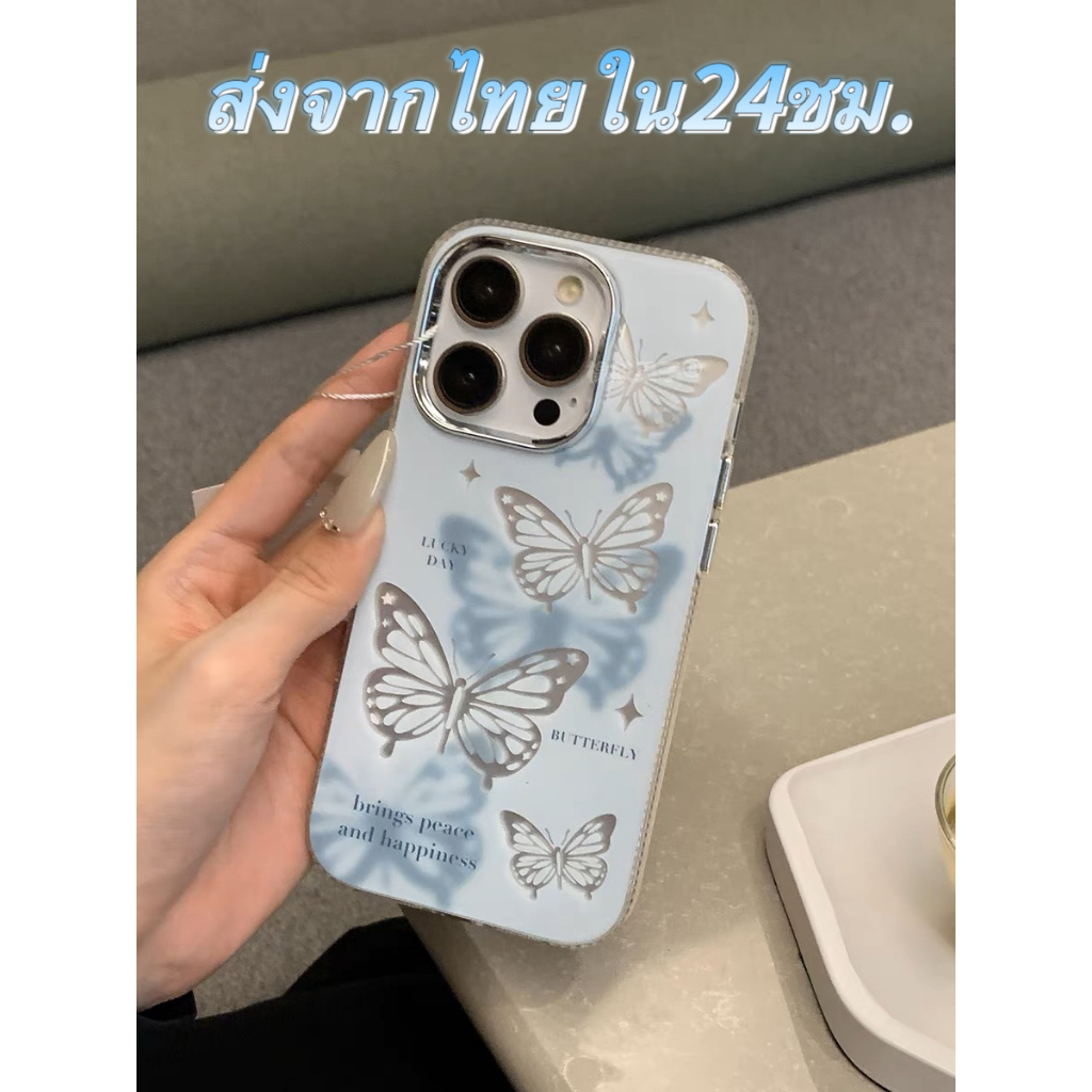 ส่งจากไทยใน24ชม. เคสไอโฟน 15 14 13 12 11 Pro Max เคส for iPhone 11 พกง่ายๆ แฟชั่น เปลือกคู่ วัสดุซิลิโคนอ่อนนุ่ม Case