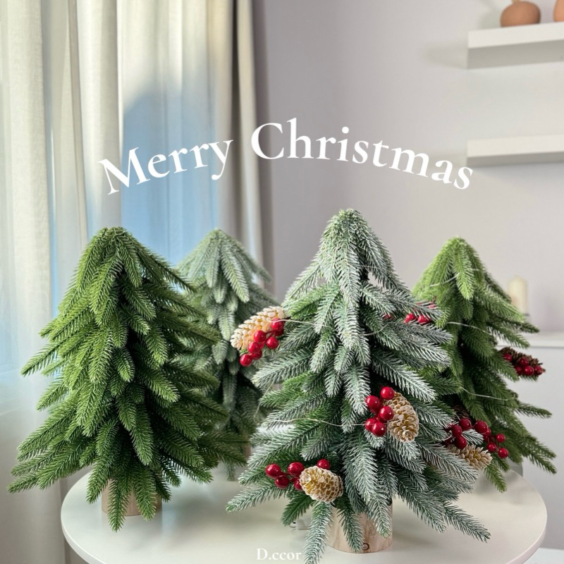[D.ccor] พร้อมส่ง ต้นคริสต์มาส Christmas tree ขนาด40CM Gilter หิมะ พร้อมของตกแต่ง