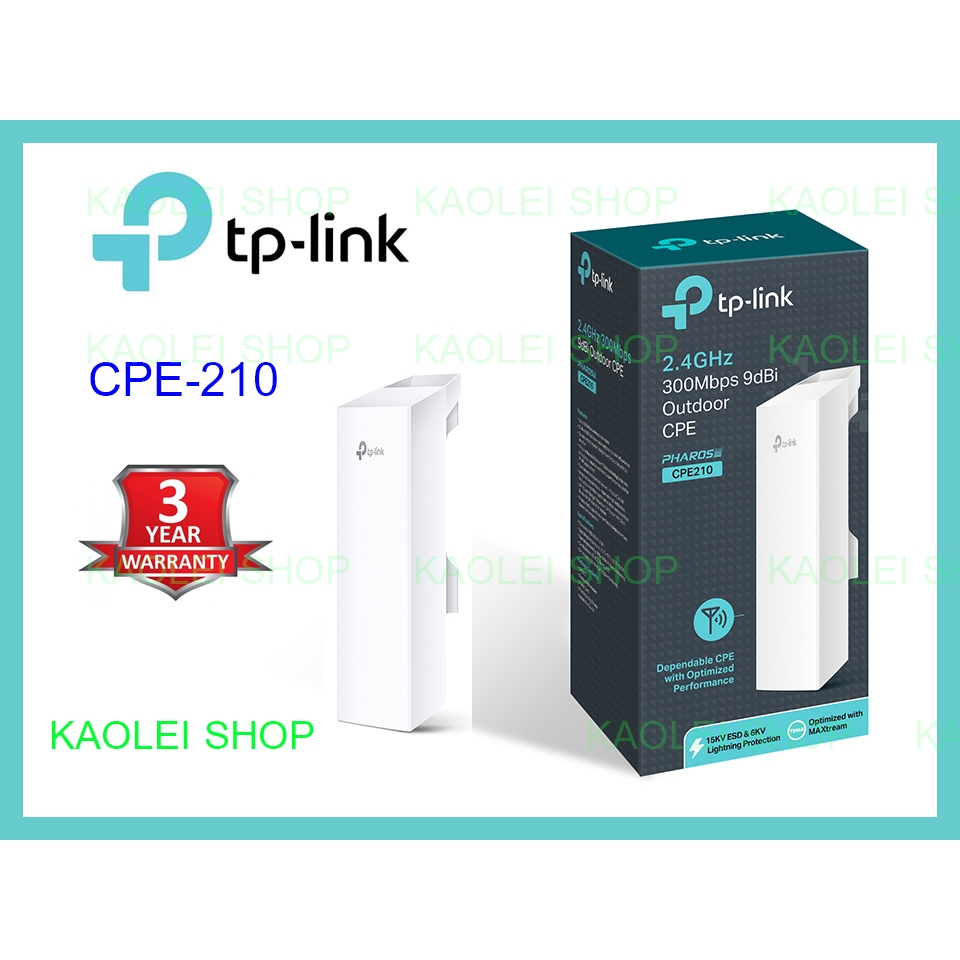 TP-LINK (CPE210) Wireless N300 (2.4GHz) Access Point Outdoor 9dBi