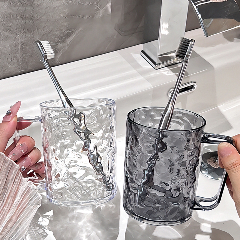 ปลีก/ส่ง แก้วน้ำพลาสติกแบบใส ที่ใส่แปรงสีฟัน ถ้วยบ้วนปาก