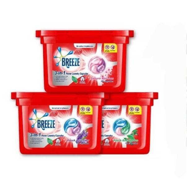 Breeze Capsule 3in1 ตัวนำเข้า ฆ่าเชื้อโรคได้ 99.99% ป้องกันไรฝุ่นได้ 1แคปซูล ซักได้ 5-7kg
