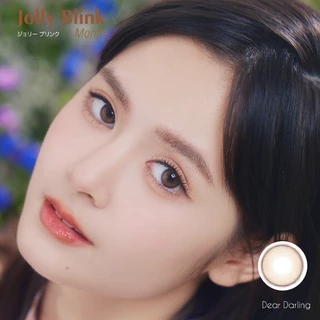 คอนแทคเลนส์รายเดือน Jolly Blink: Silicone Hydrogel สี Dear Darling Brown [แถม case]