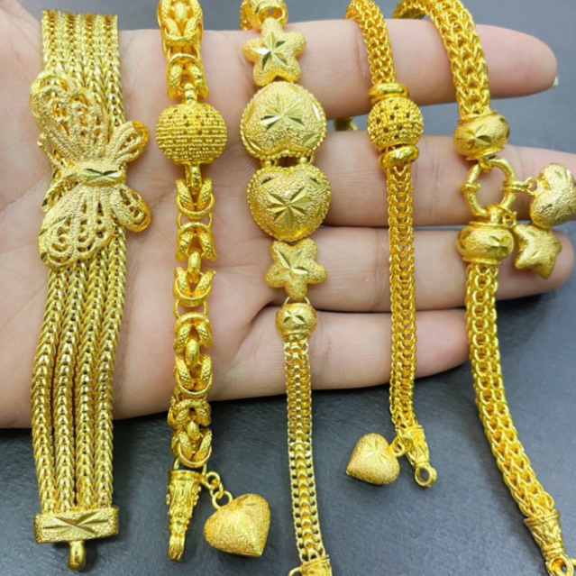 สร้อยข้อมือ2บาท มีหลายลาย งานเหมือนแท้ ความยาว15-20cmบริการเก็บเงินปลายทาง
