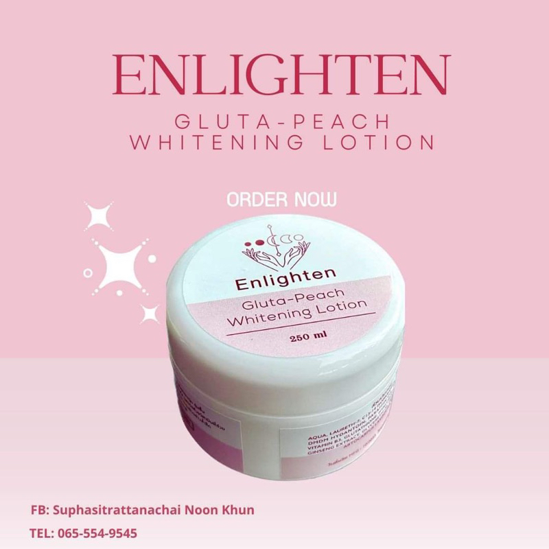 Enlighten Gluta-Peach Whitening Lotion