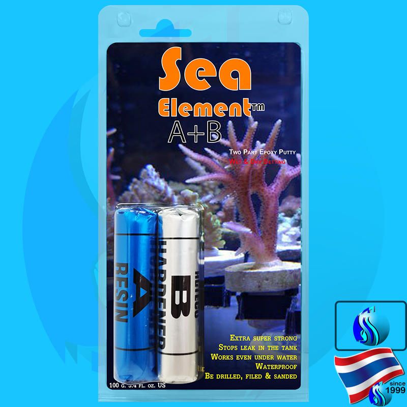 Sea Elements Coral Glue A+B Epoxy 2x50g กาวติดหินเป็น ปะการัง หินขนาดใหญ่ มี มอก. ab epoxy putty roc
