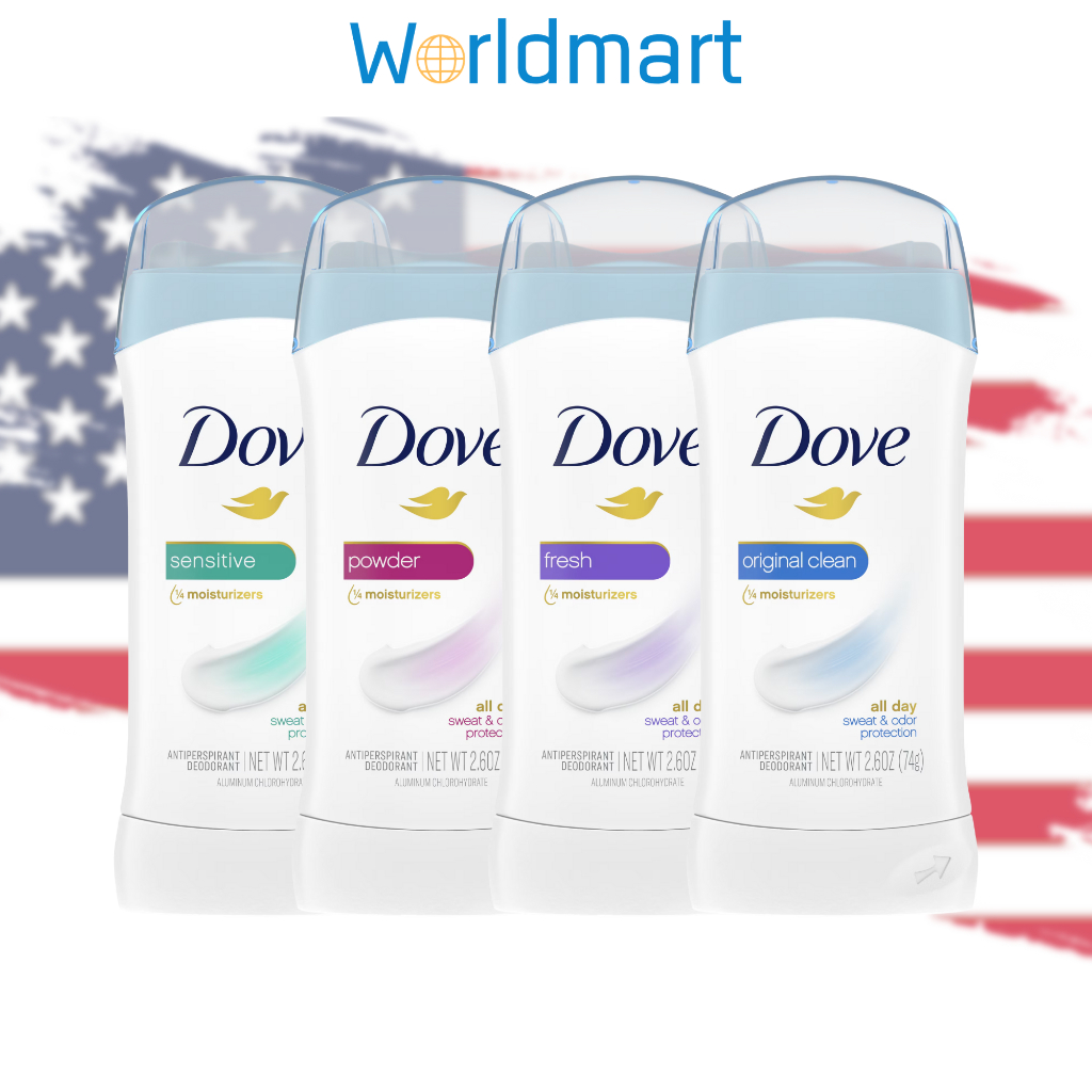 โรลออน Dove ระงับกลิ่นกาย ปกป้องยาวนาน Antiperspirant Deodorant ของแท้ 100% สินค้านำเข้าจาก USA