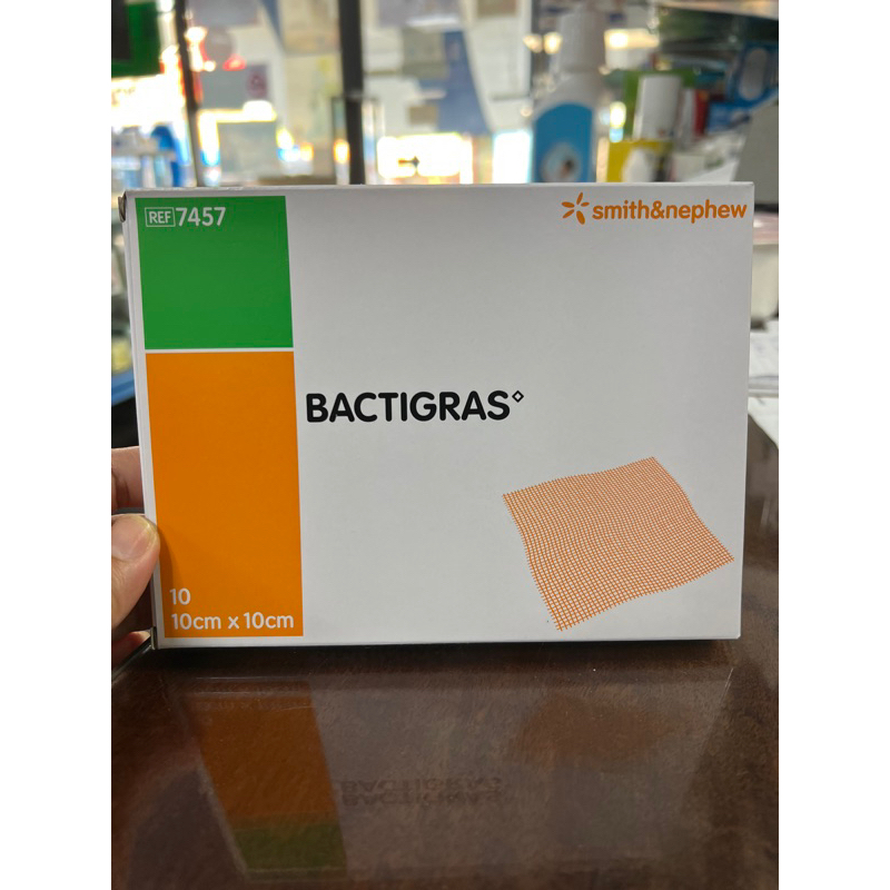 ผ้าก๊อซตาข่ายกันแผลติด Bactigras 10×10 cm