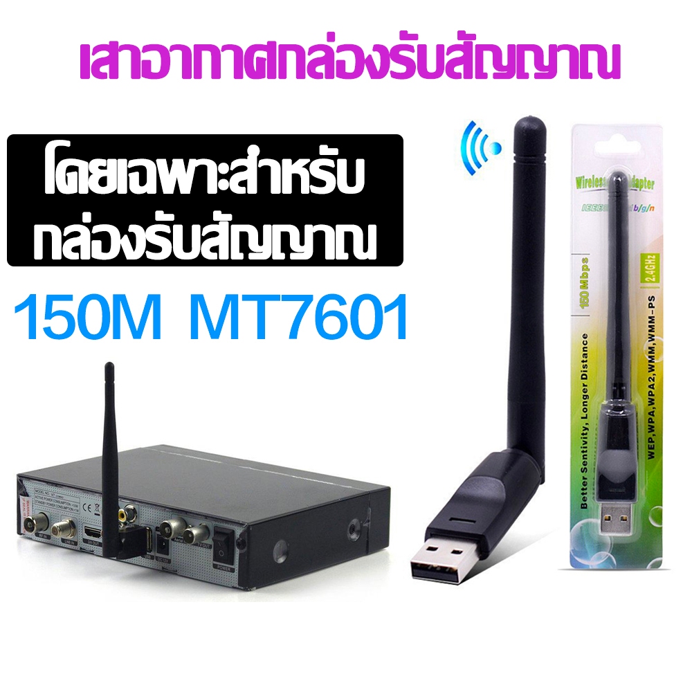 ตัวรับสัญญาณ wifi ตัวรับสัญญาณบลูทูธ USB Wireless Adapter 5.0GHz / 600Mbps รองรับคลื่นสัญญาณ2.4G +5.0G
