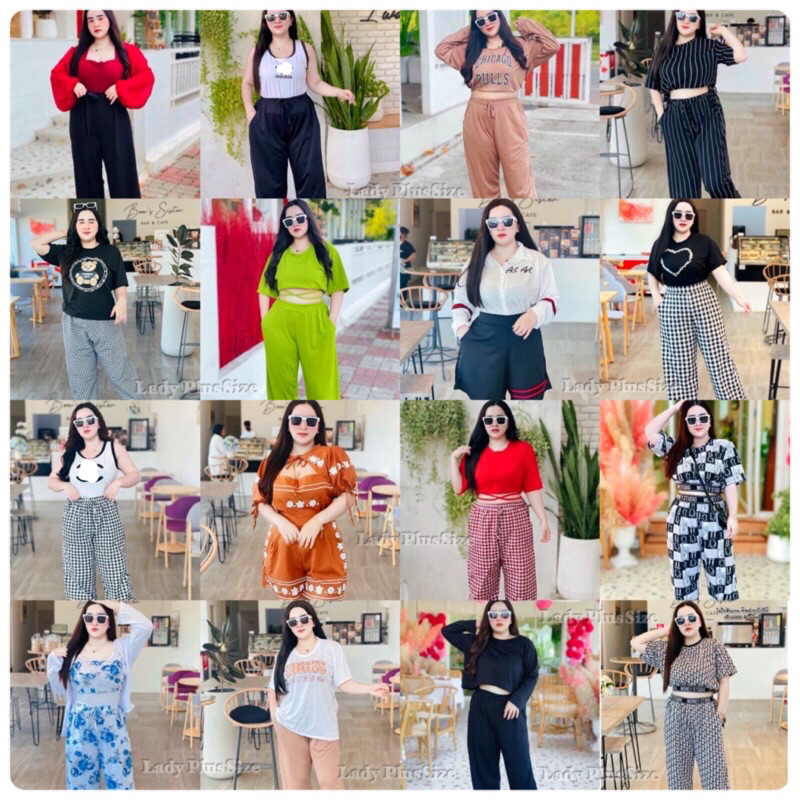 อัพเดท รวมเสื้อ/เดรส/ชุดเซตขาสั้น-ขายาว สาวอวบอ้วน ไซส์ใหญ่ อก40-52”ได้ล