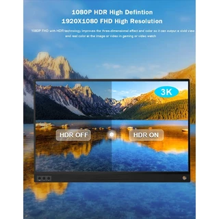 จอพกพา จอภาพแบบพกพา 15.6นิ้ว 1080P IPS แบบพกพา จอคอมพิวเตอร์ Full HD หน้าจอสัมผัส คอมพิวเตอร์ 2K หน้าจอรองที่สะดวกสบาย