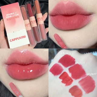 L-10🌟Cappuvini ลิปสติกให้ความชุ่มชื้น มีความบางเบา กันน้ำกัน…
