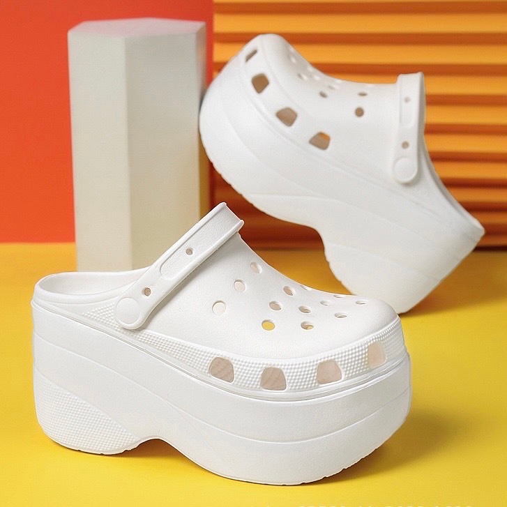 MJ901 รองเท้าหัวโต น้ำหนักเบา สูง10Cm. วัสดุยาง eva