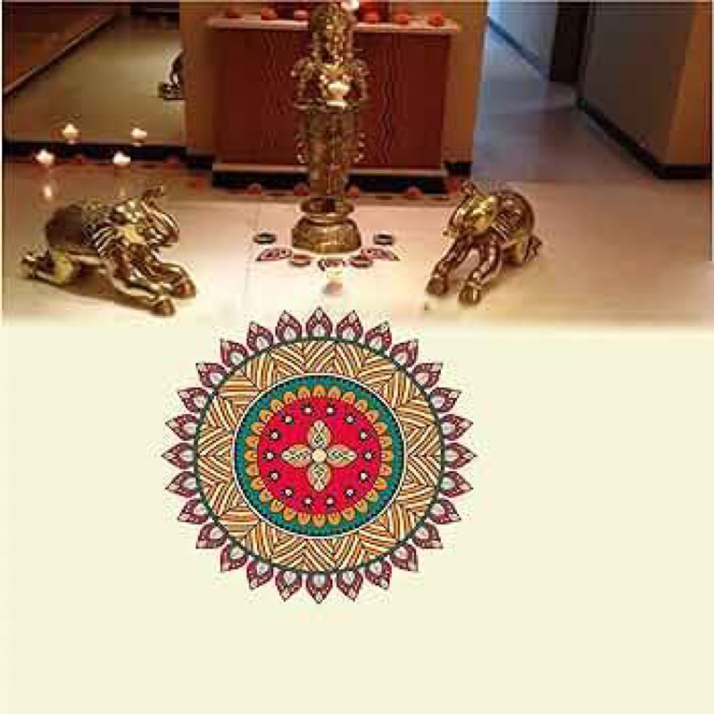 สติ๊กเกอร์พิเศษ diwali สำหรับการสวดมนต์ สติ๊กเกอร์ rangoli สำหรับ diwali พิเศษ