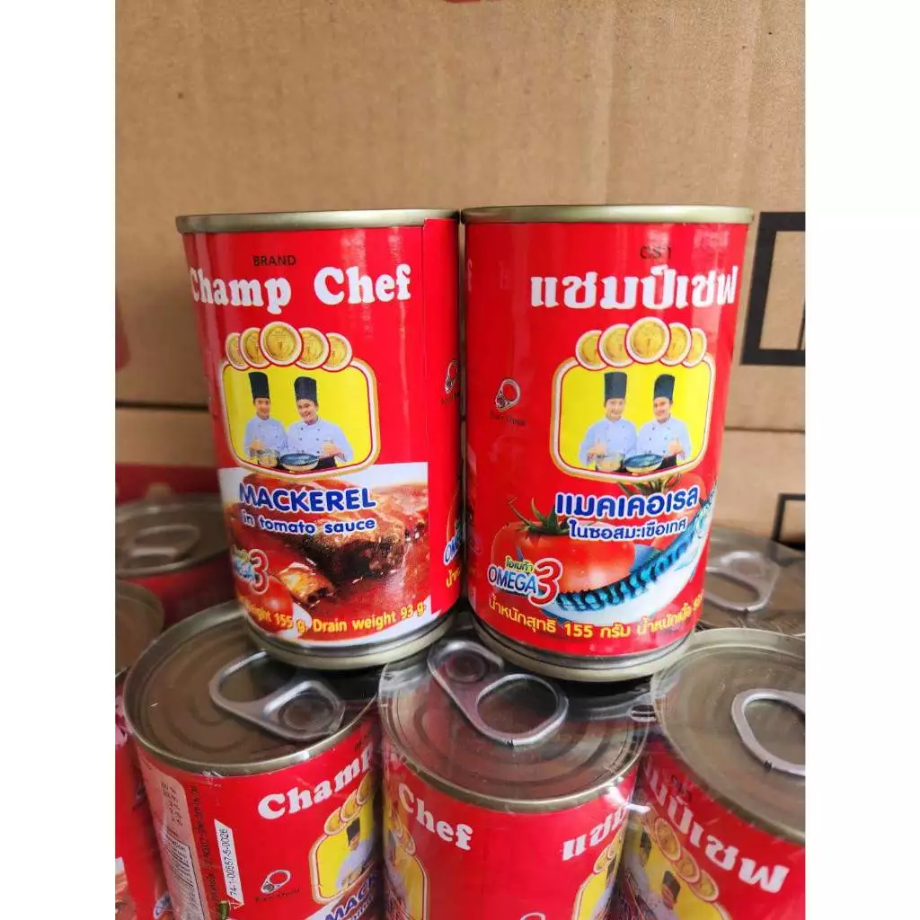 ปลากระป๋องตราแชมป์เชฟ ขนาด400กรัม กระป๋องขนาดใหญ่ไซส์พิเศษ แพค3กระป๋อง ราคาประหยัด ราคาถูก