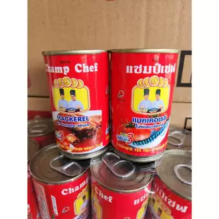 ปลากระป๋องตราแชมป์เชฟ ขนาด400กรัม กระป๋องขนาดใหญ่ไซส์พิเศษ แพค3กระป๋อง ราคาประหยัด ราคาถูก